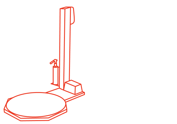 Line art of stretch wrapper